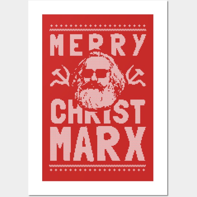 Merry Christ Marx Wall Art by dumbshirts